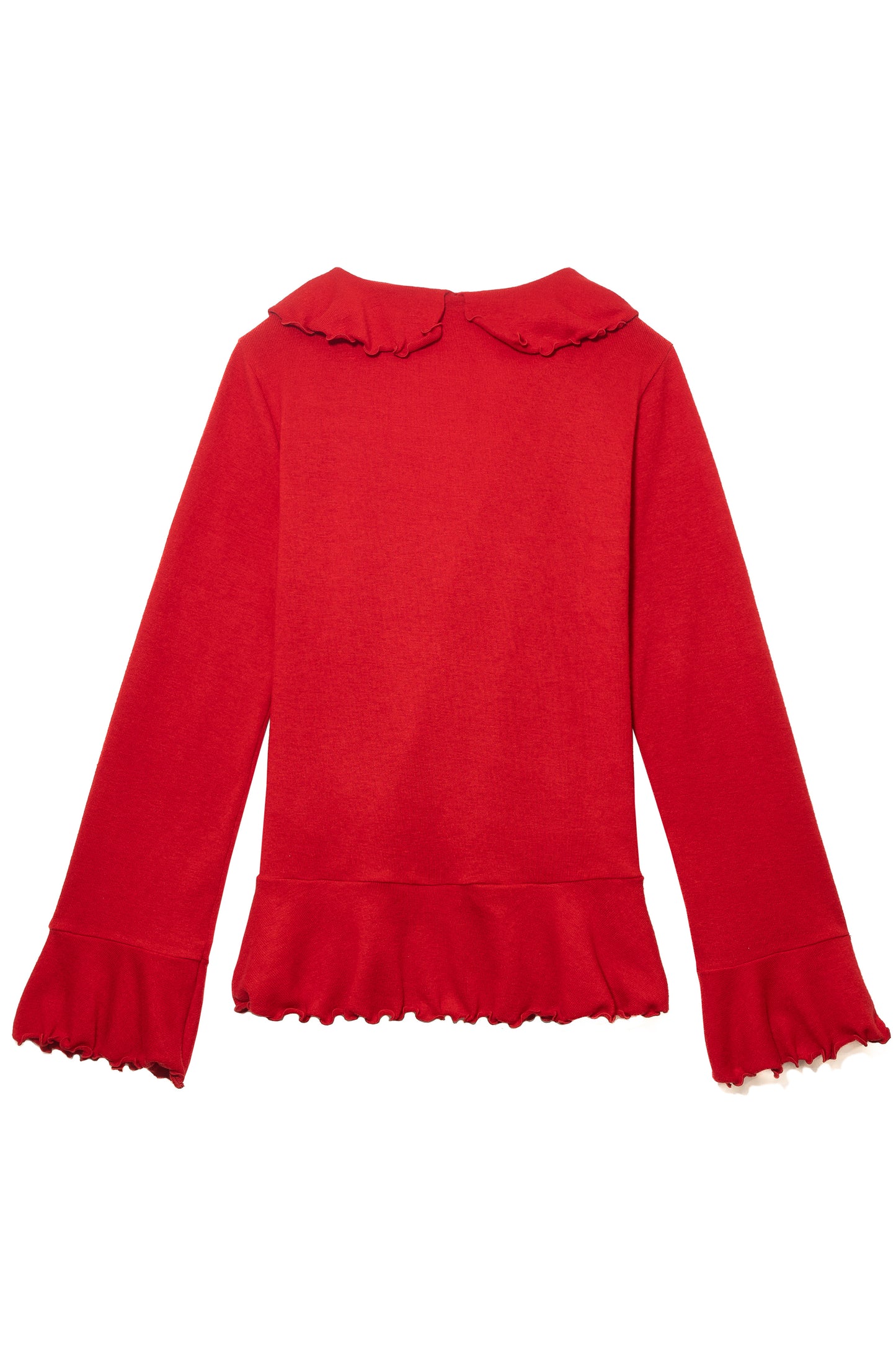 Hippie Ruffle Cardigan (Red)