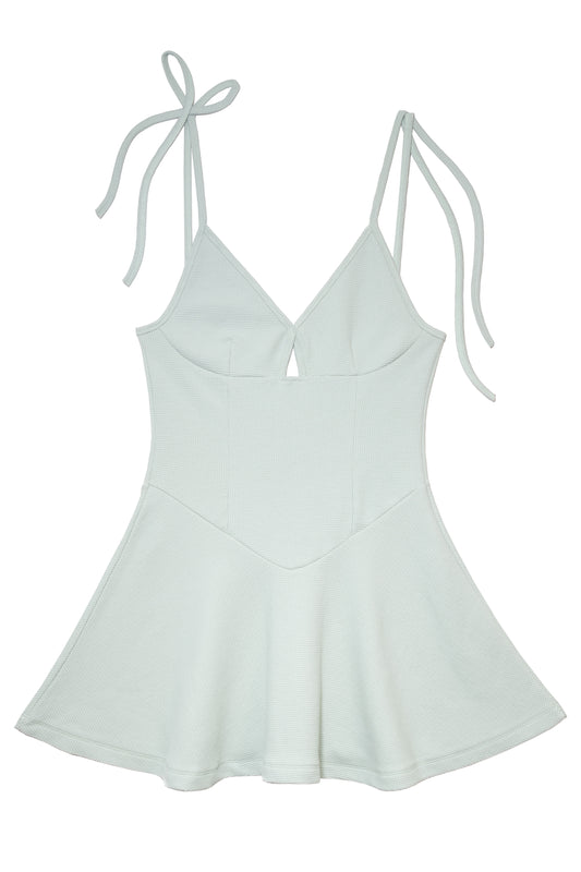 Waffle Jersey Slip Dress (Light Khaki)