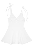 Waffle Jersey Slip Dress (White)