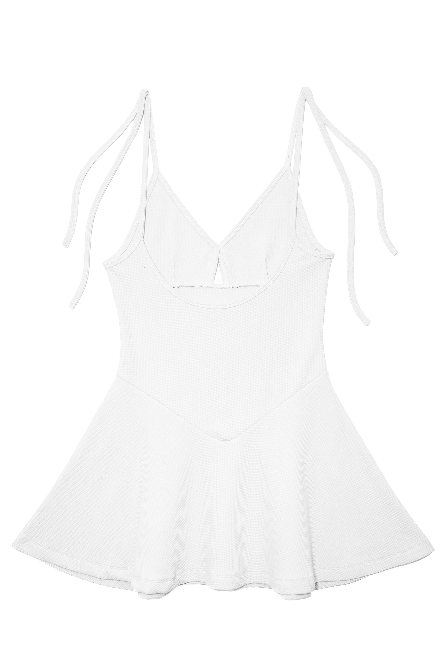 Waffle Jersey Slip Dress (White)