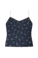 Vintage Flower Terry Slip (Navy)