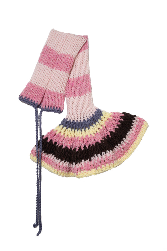 Tweed Wool Arm Warmer (Pink)