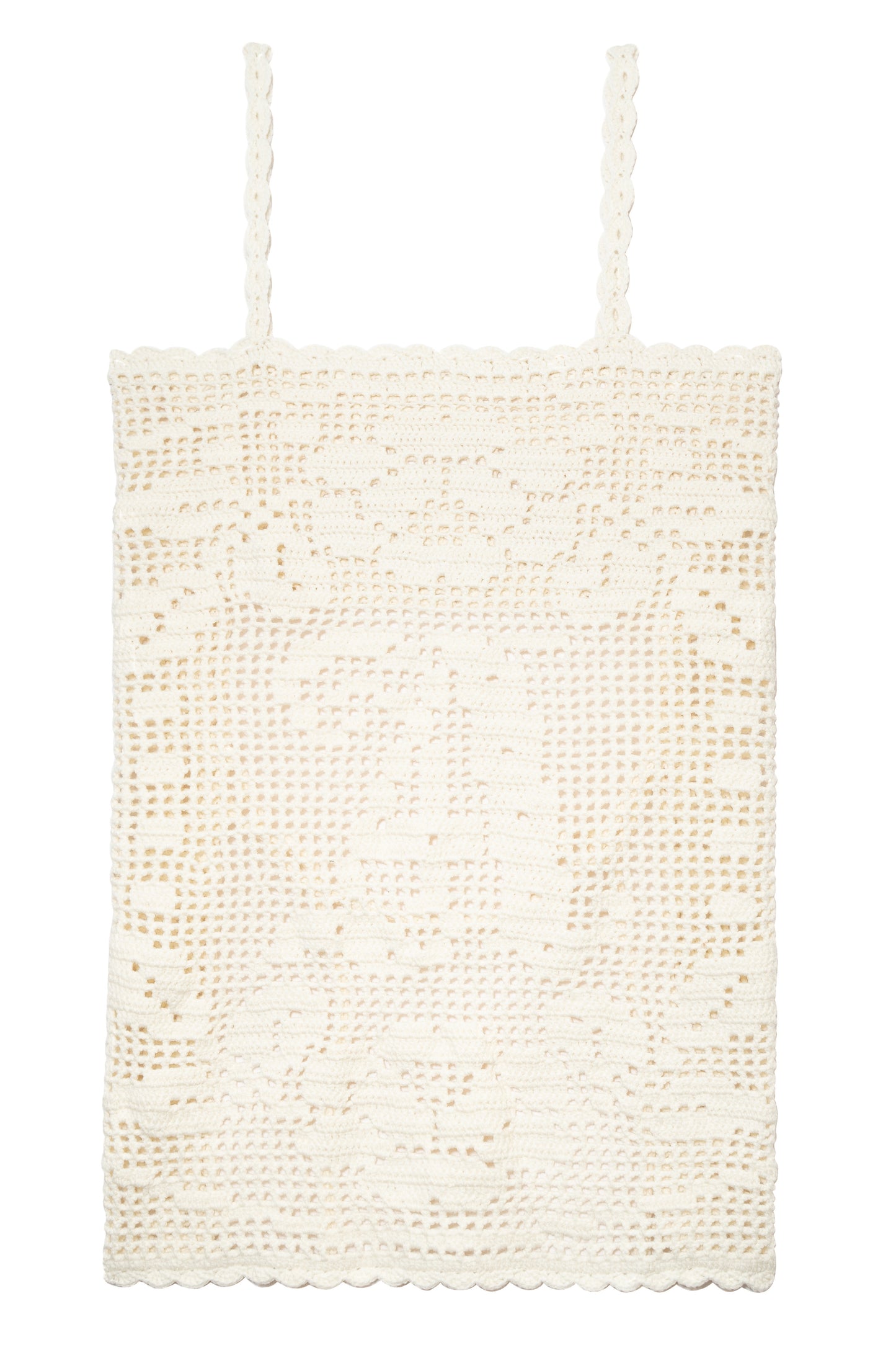 Filet Crochet Top (Ecru)