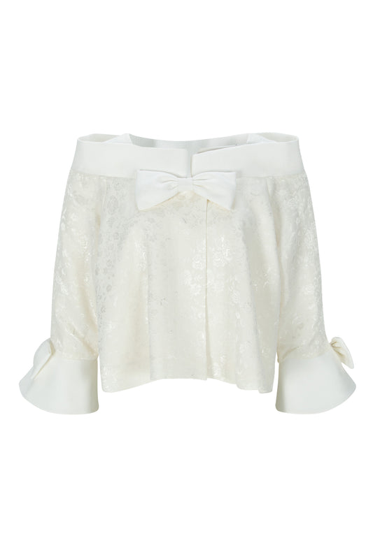 Classic Ribbon Summer Jacket (White)