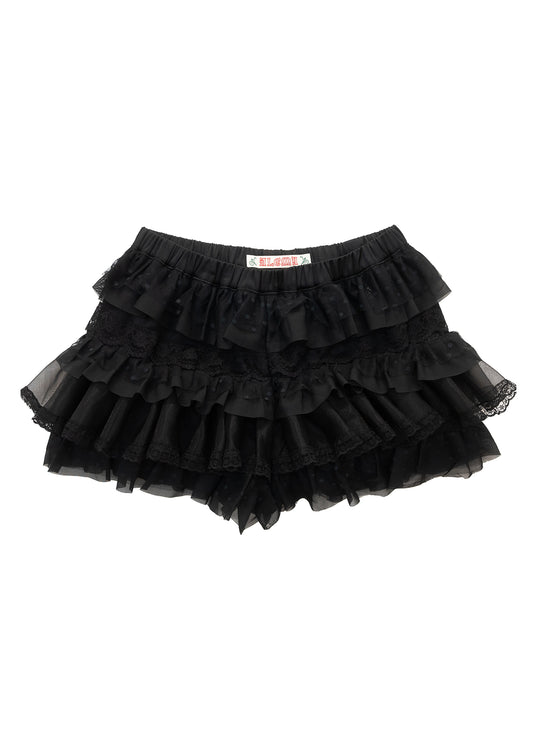 Lace Layered Shorts (Black)