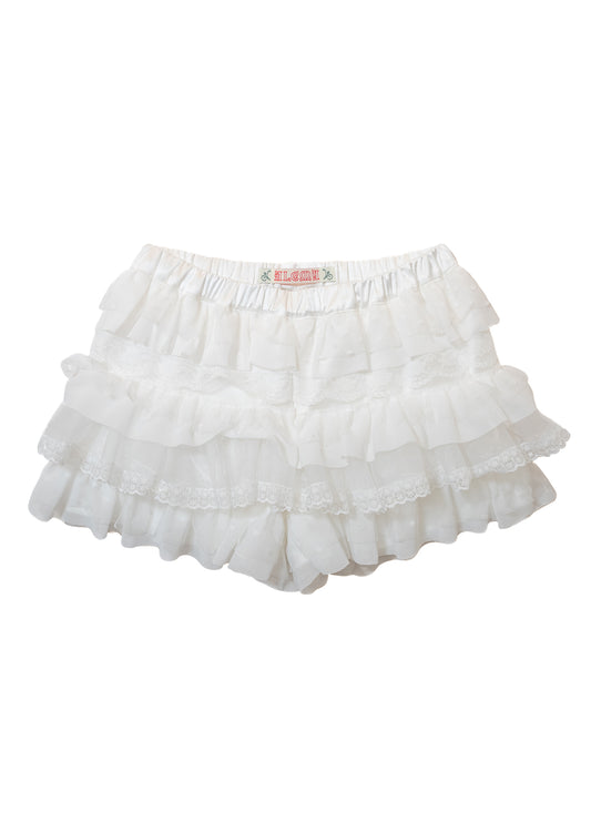 Lace Layered Shorts (White)
