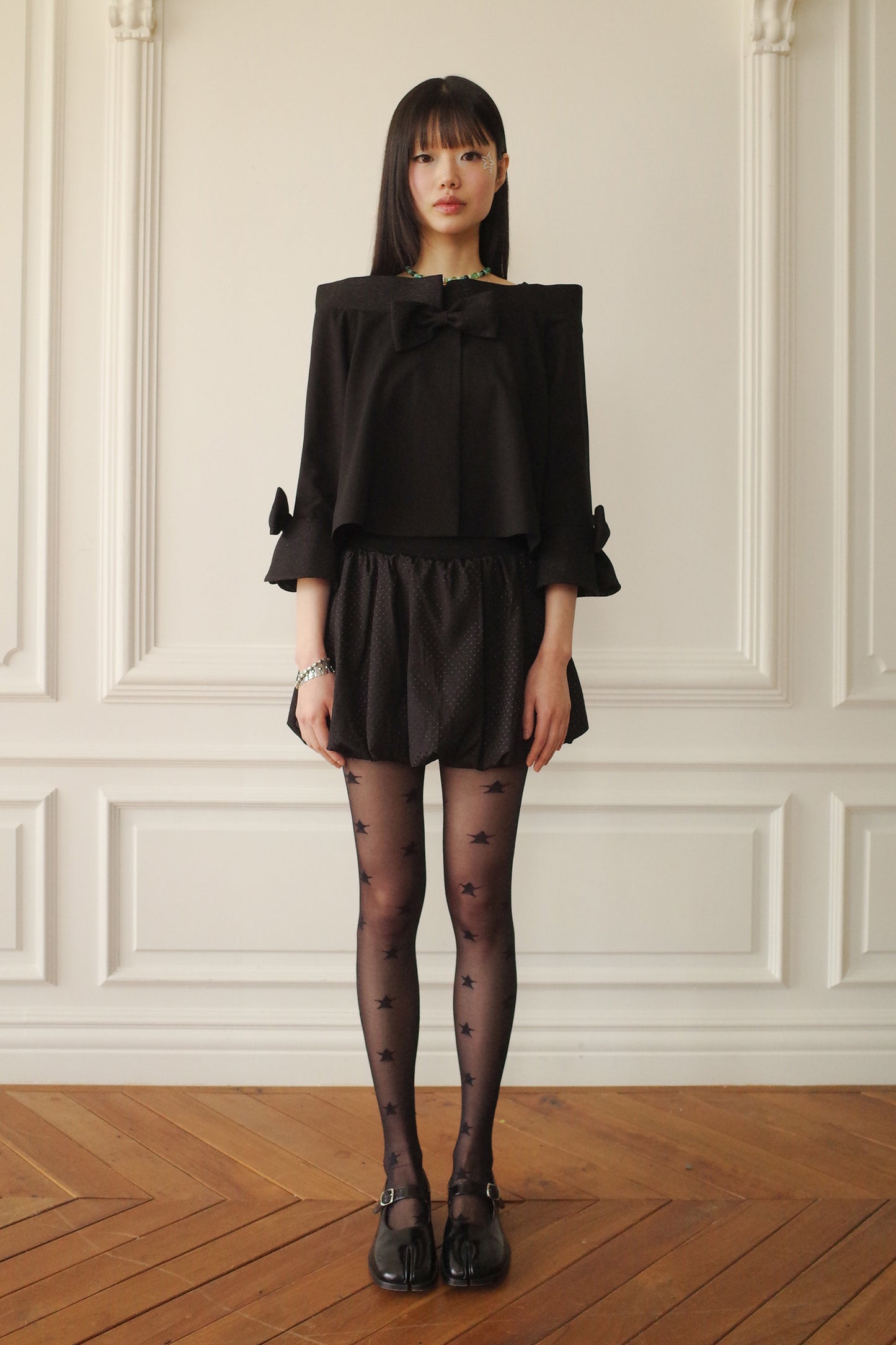 Classic Ribbon Summer Jacket (Black)