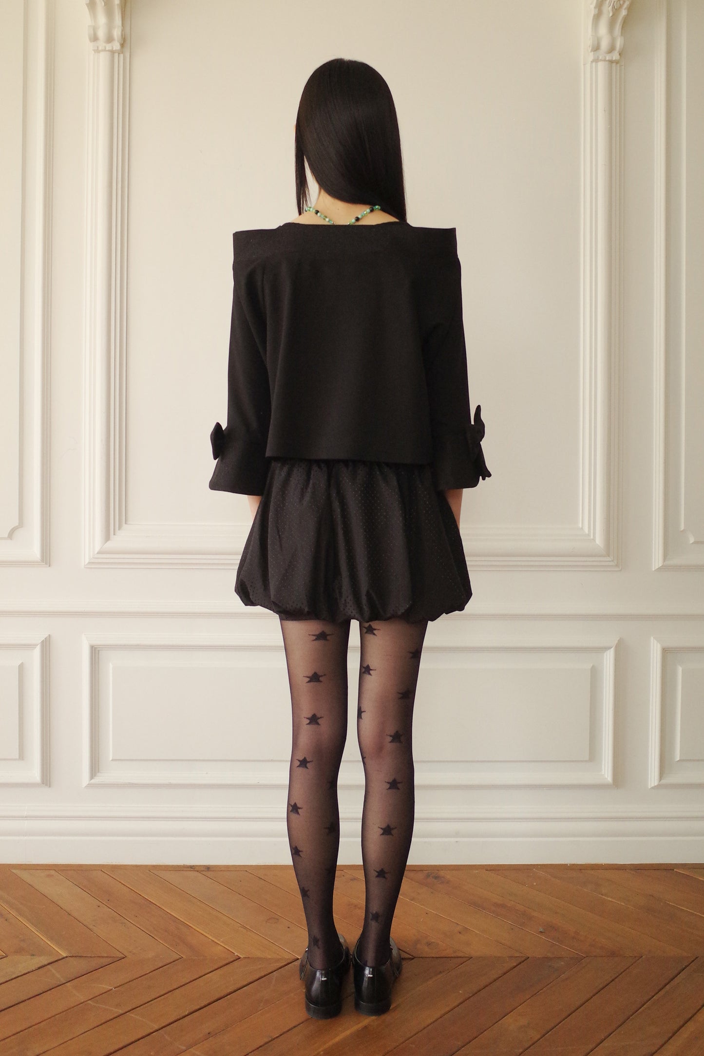 Classic Ribbon Summer Jacket (Black)