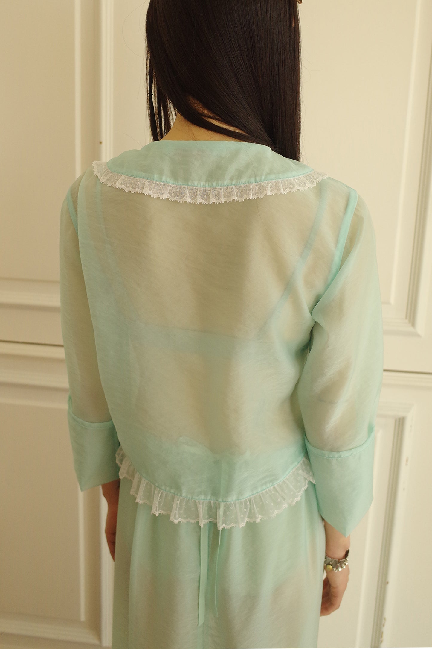 Peter Pan Collar Blouse (Mint)
