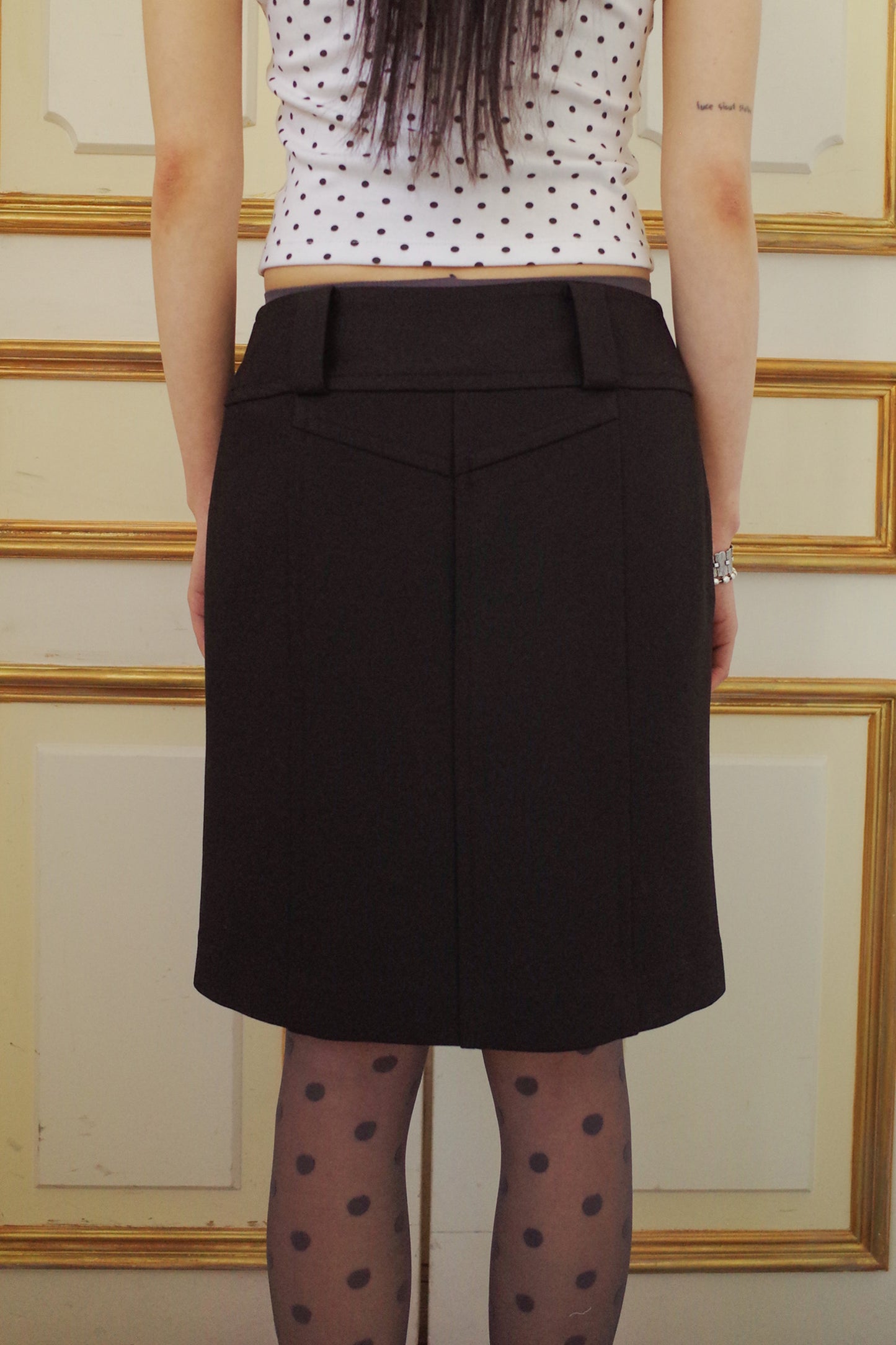 70's Mermaid Midi Skirt (Black)