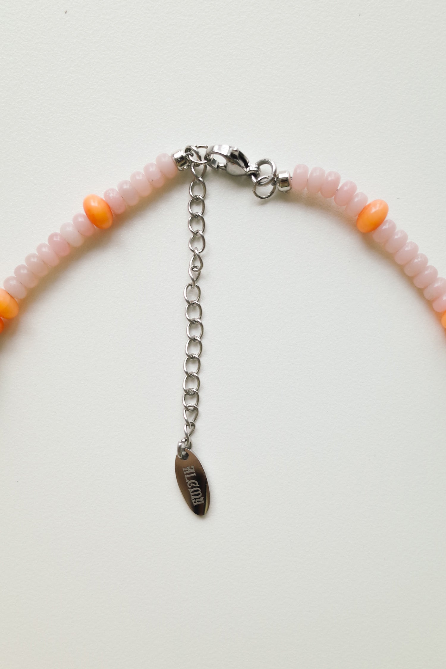 Coral&opal choker