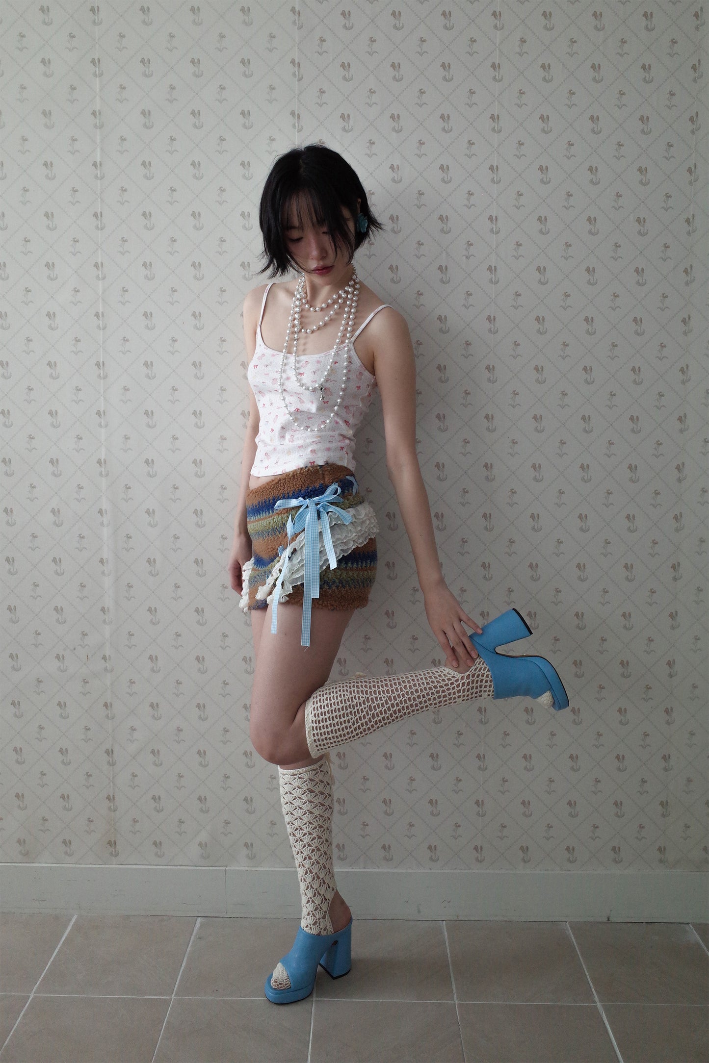 Ribbon & Lace Teddy Skort (Camel)