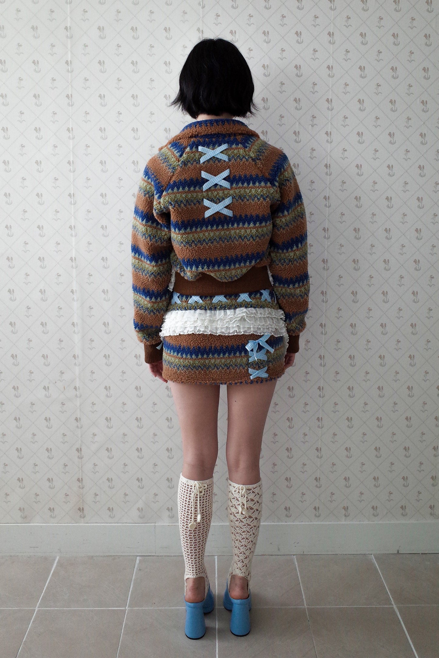 Ribbon & Lace Teddy Jumper (Camel)