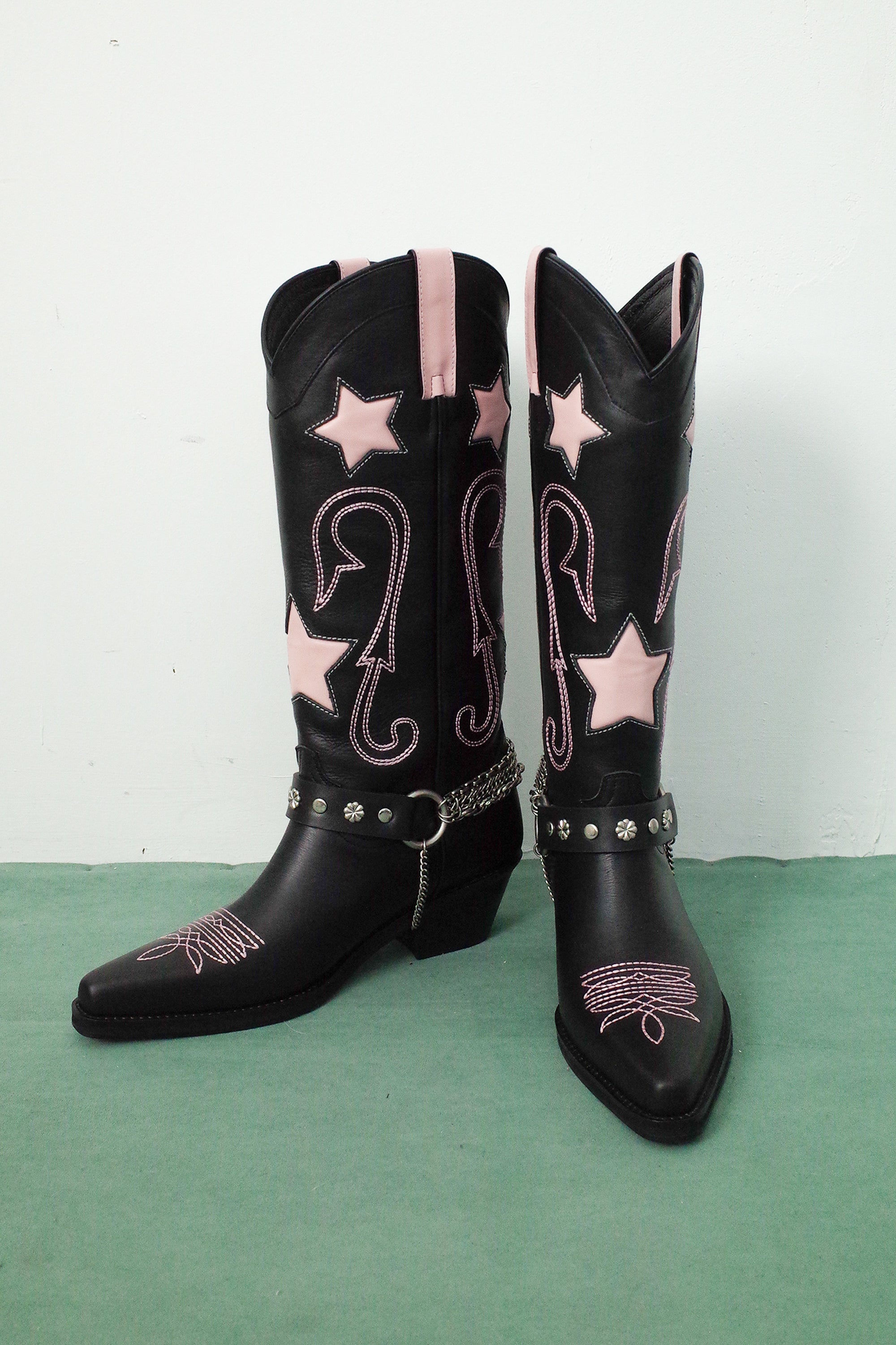 [1차-12월초 출고]Star western boots black