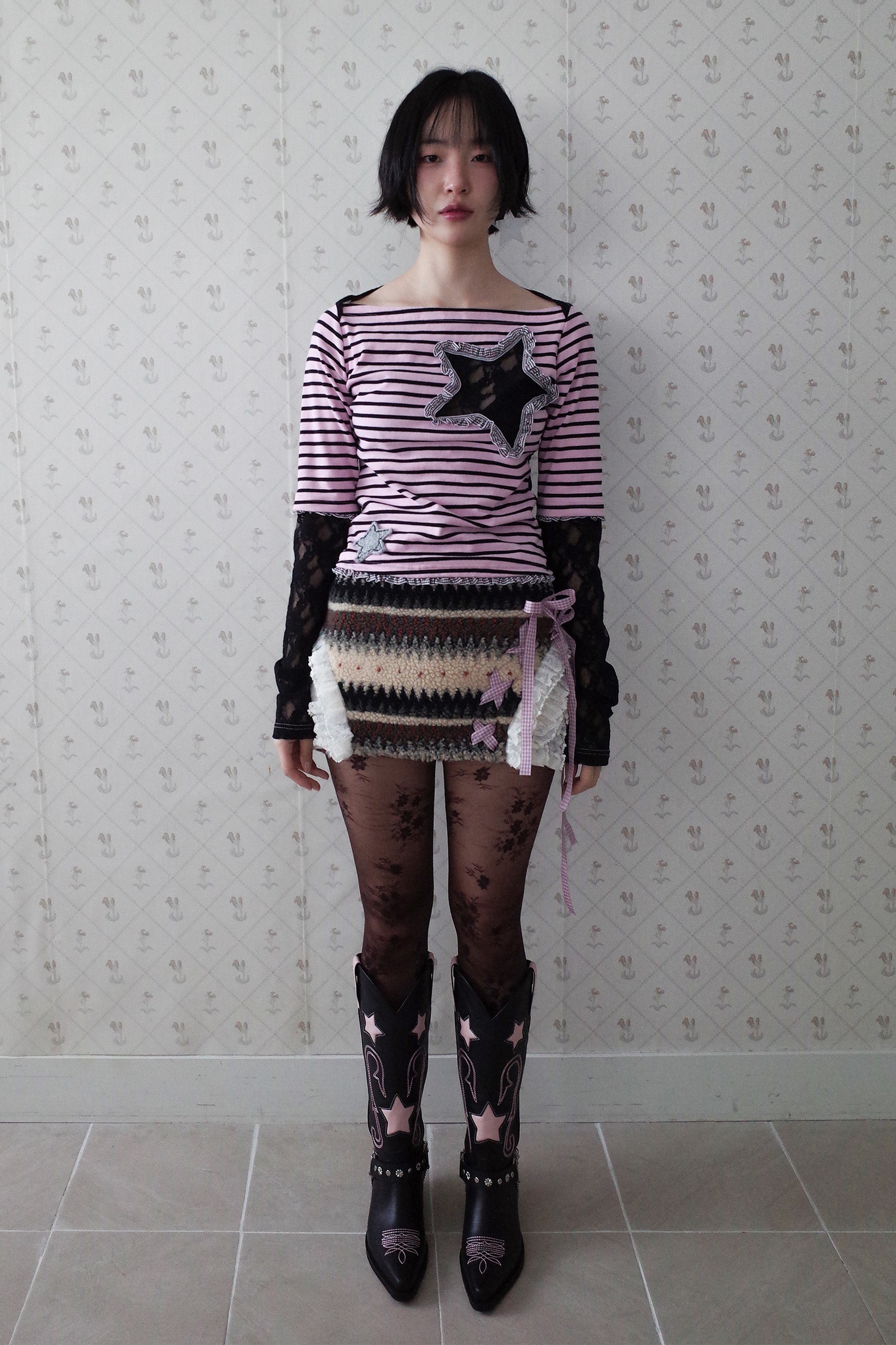 [1차-12월초 출고]Star western boots black