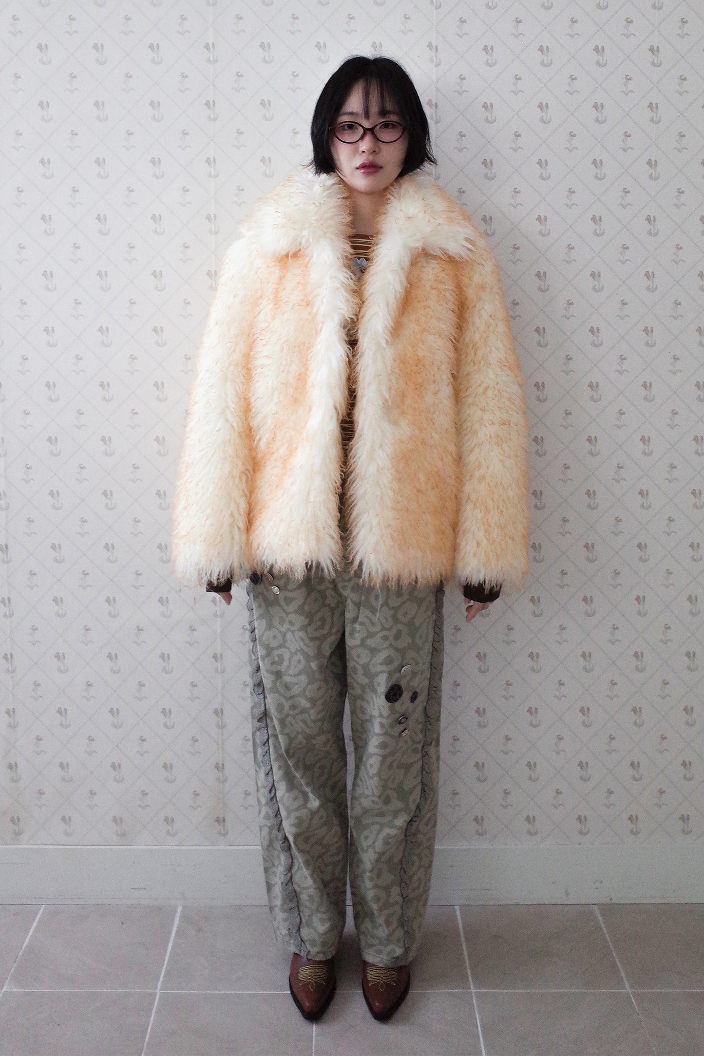 Fluffy Furry Fur Jacket (Cream)