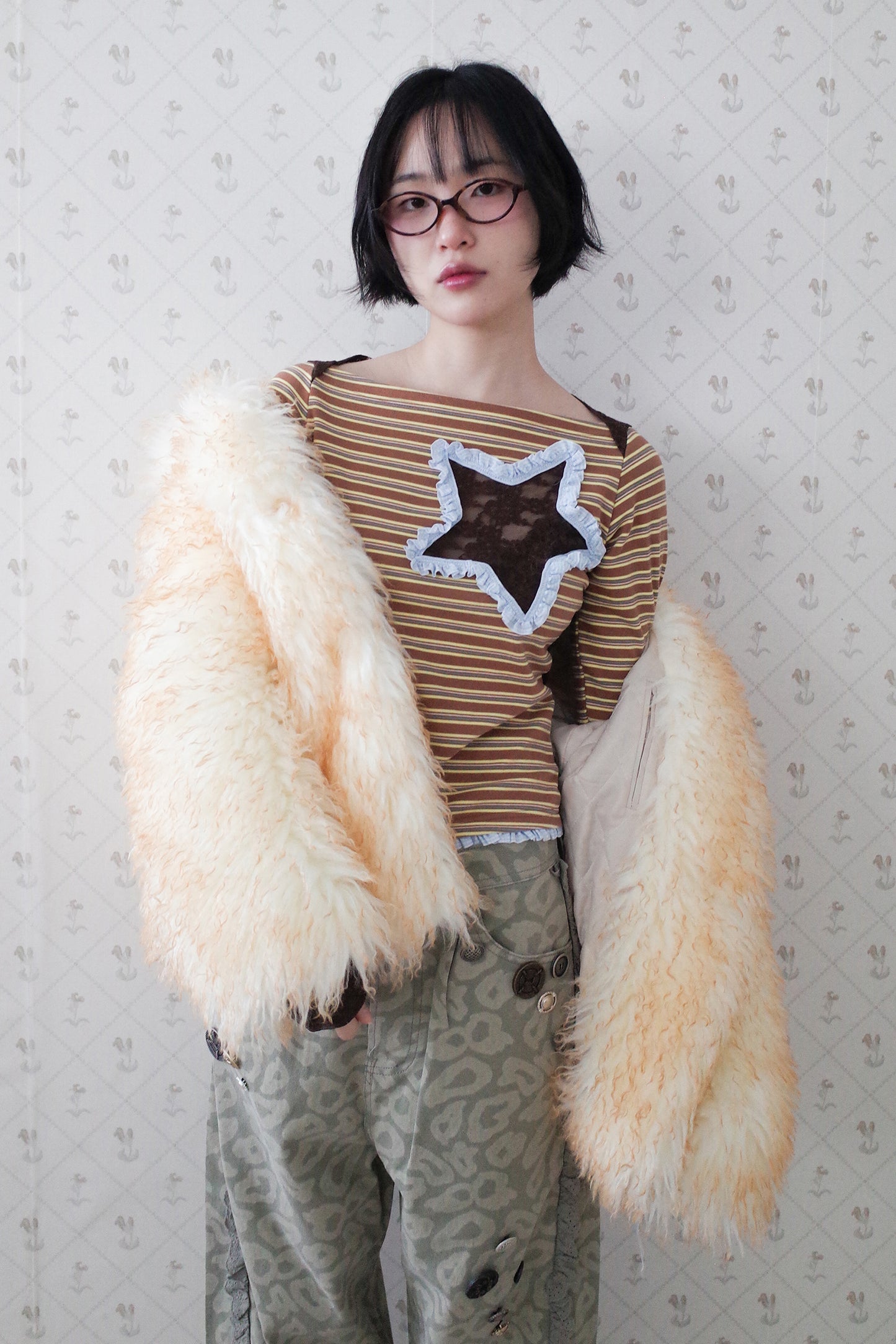 Fluffy Furry Fur Jacket (Cream)