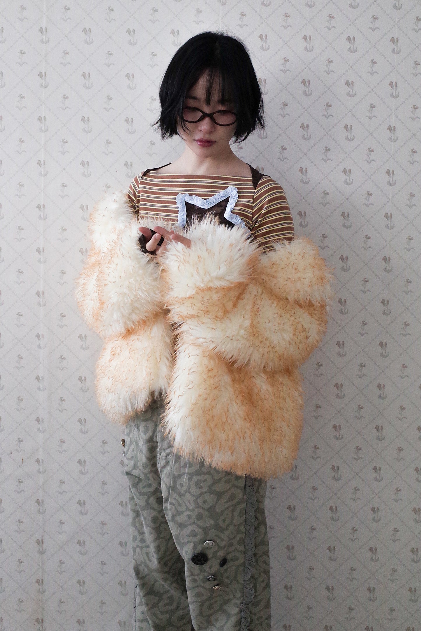 Fluffy Furry Fur Jacket (Cream)