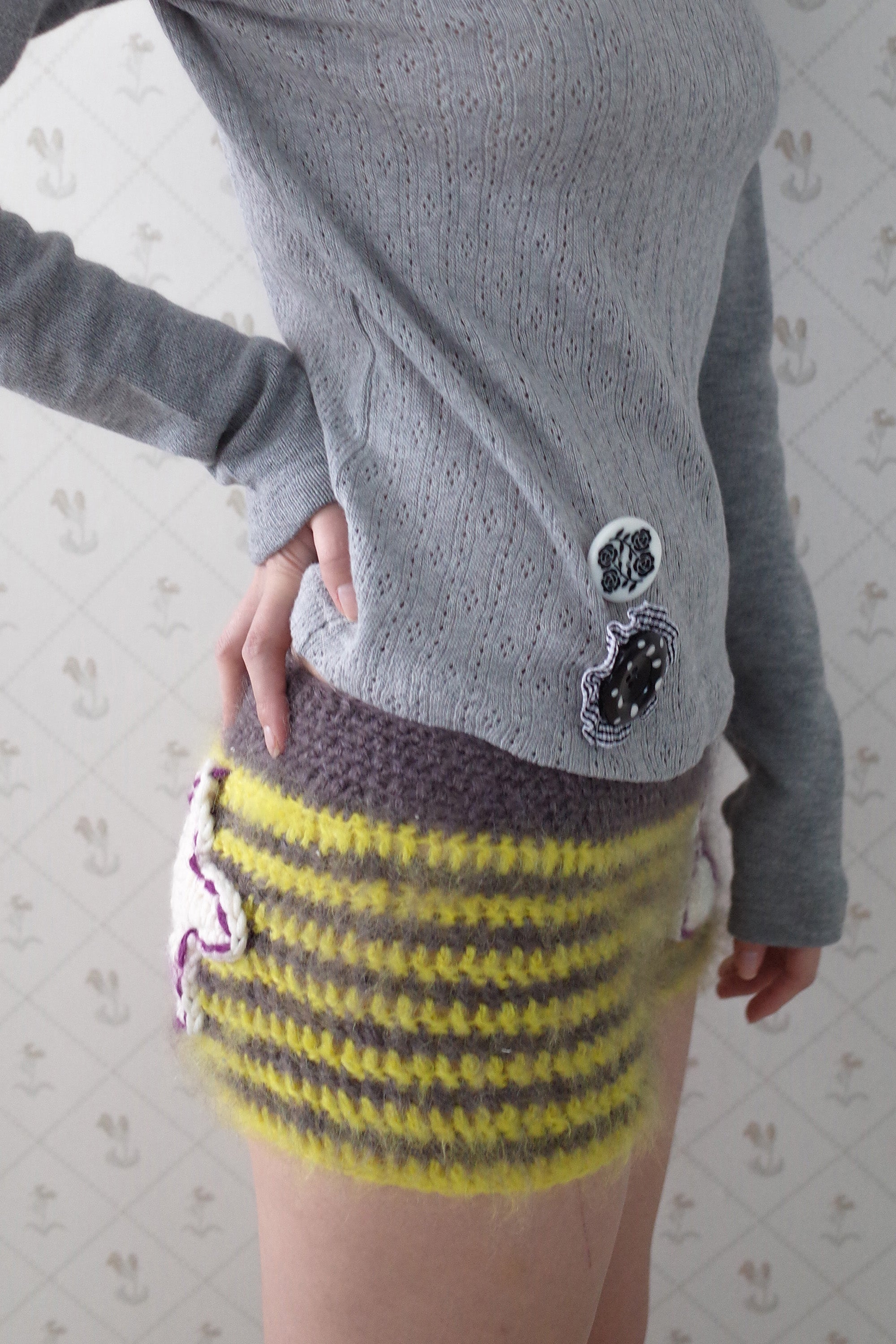 [12월초 출고]Soft wool turtle neck top grey