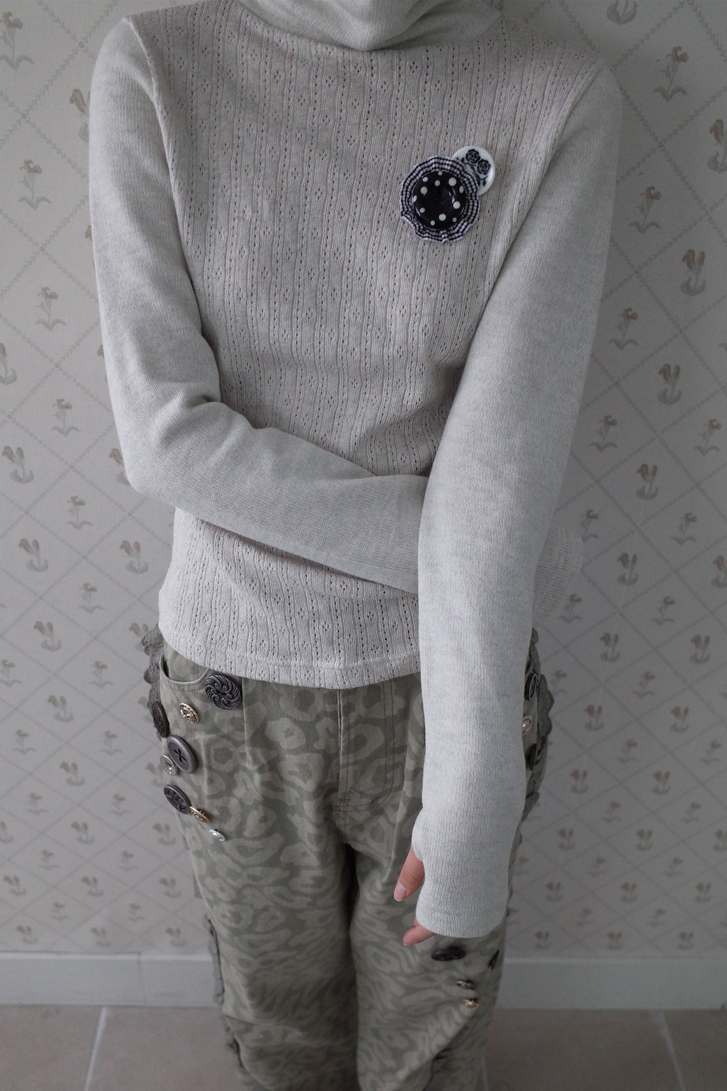 Soft Wool Turtle Neck Top (Oatmeal)