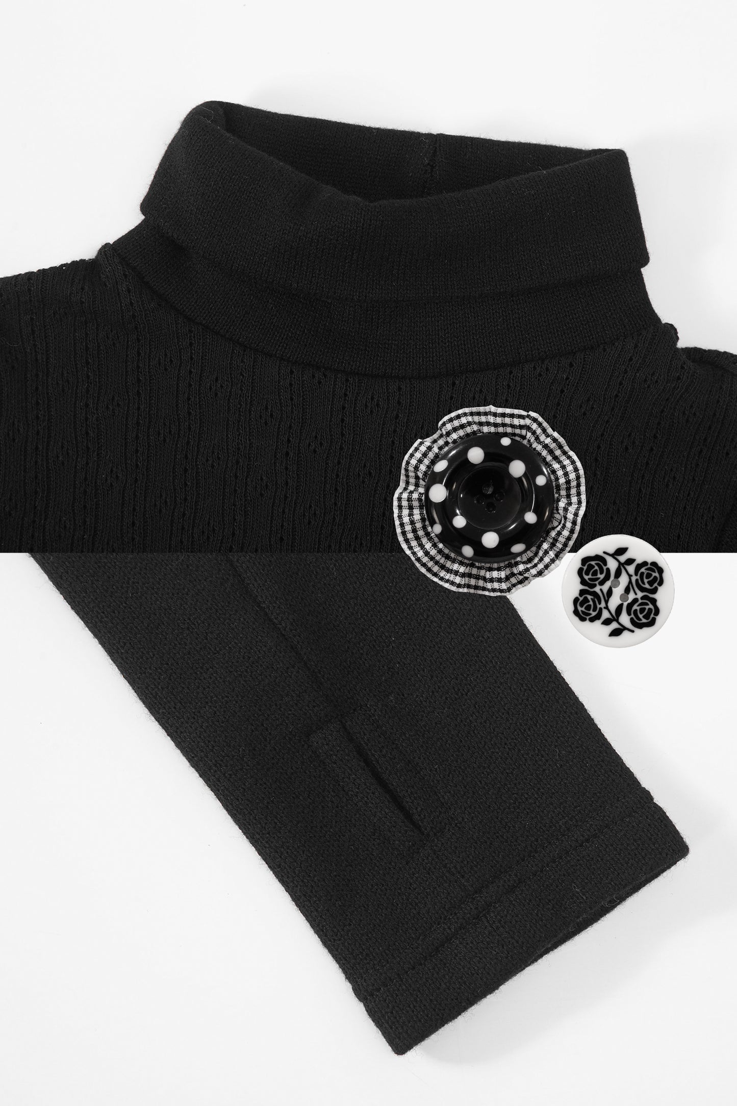 Soft Wool Turtle Neck Top (Black)