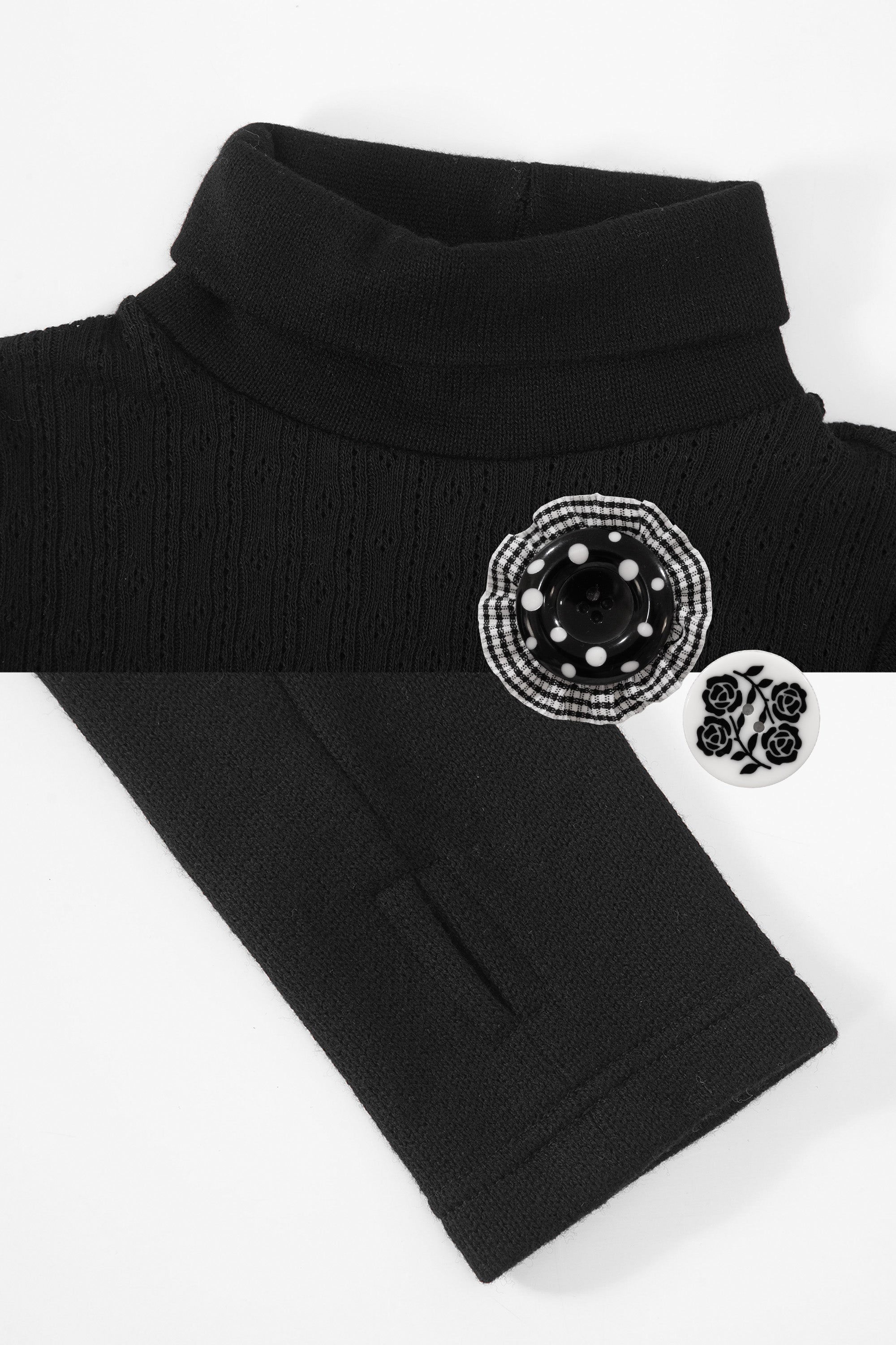 [12월초 출고]Soft wool turtle neck top black