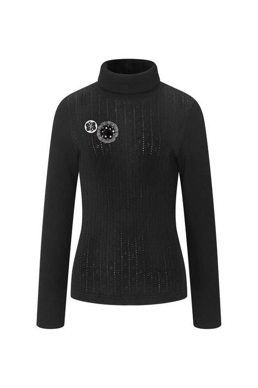 Soft Wool Turtle Neck Top (Black)