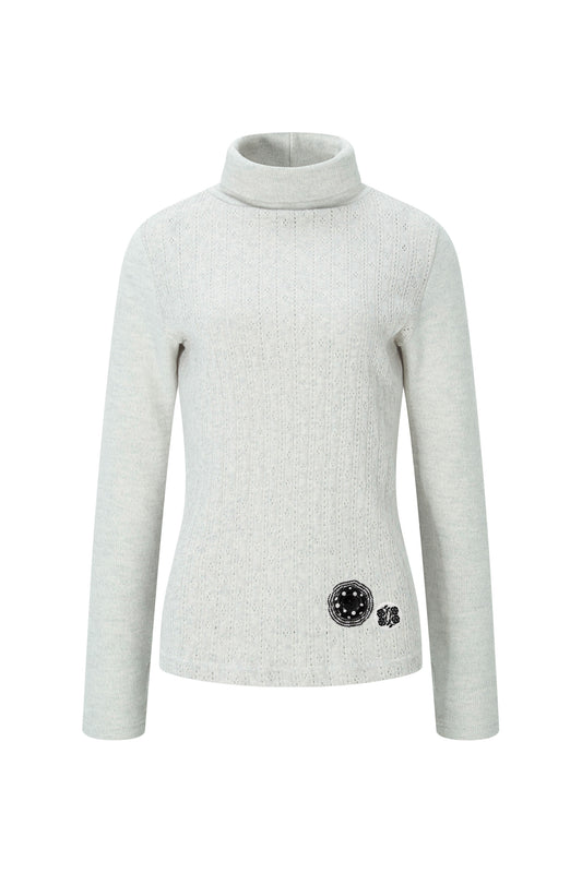Soft Wool Turtle Neck Top (Oatmeal)