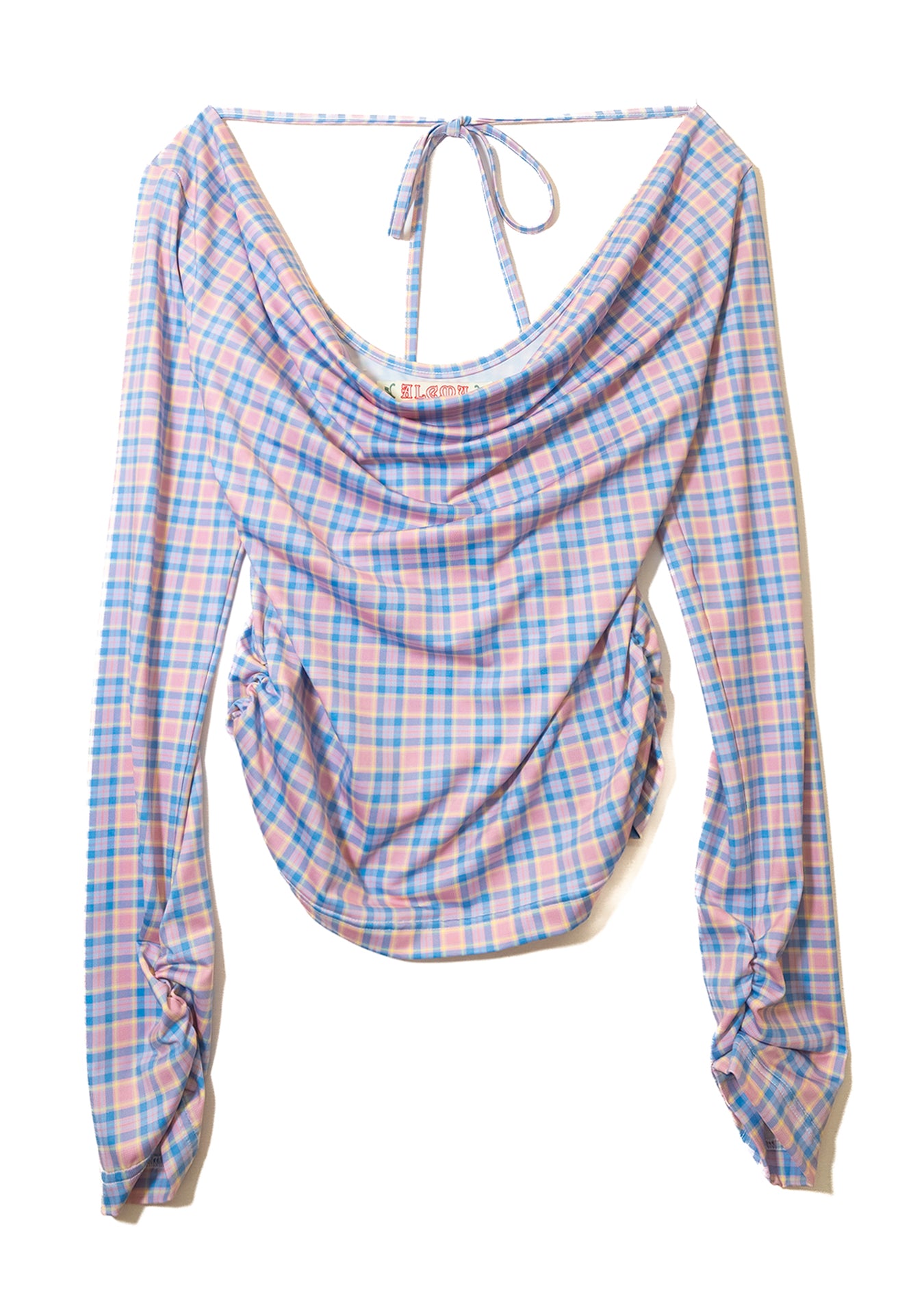 Pattern Cowl Neck T (Pink)