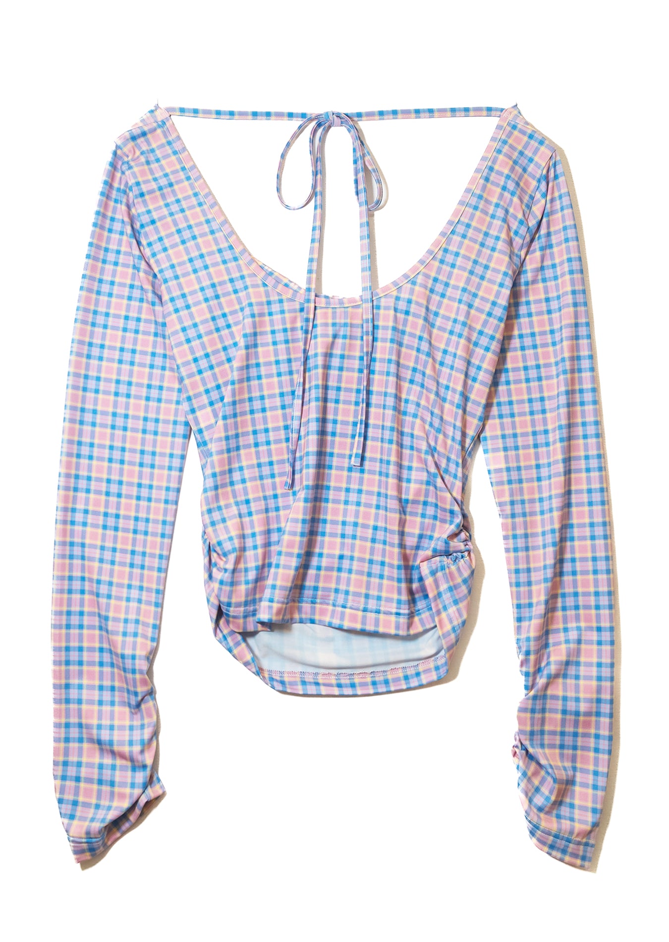Pattern Cowl Neck T (Pink)