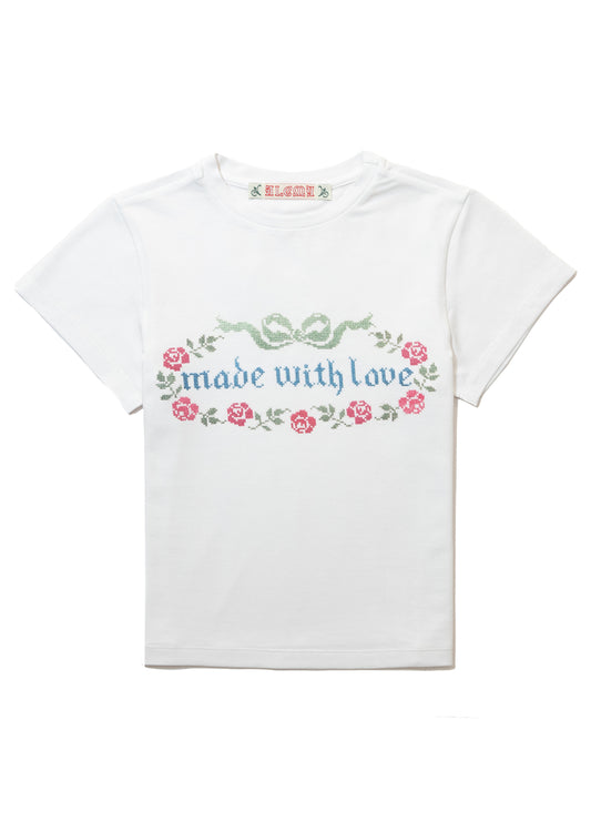 Cross Stitch Made With Love T (White)