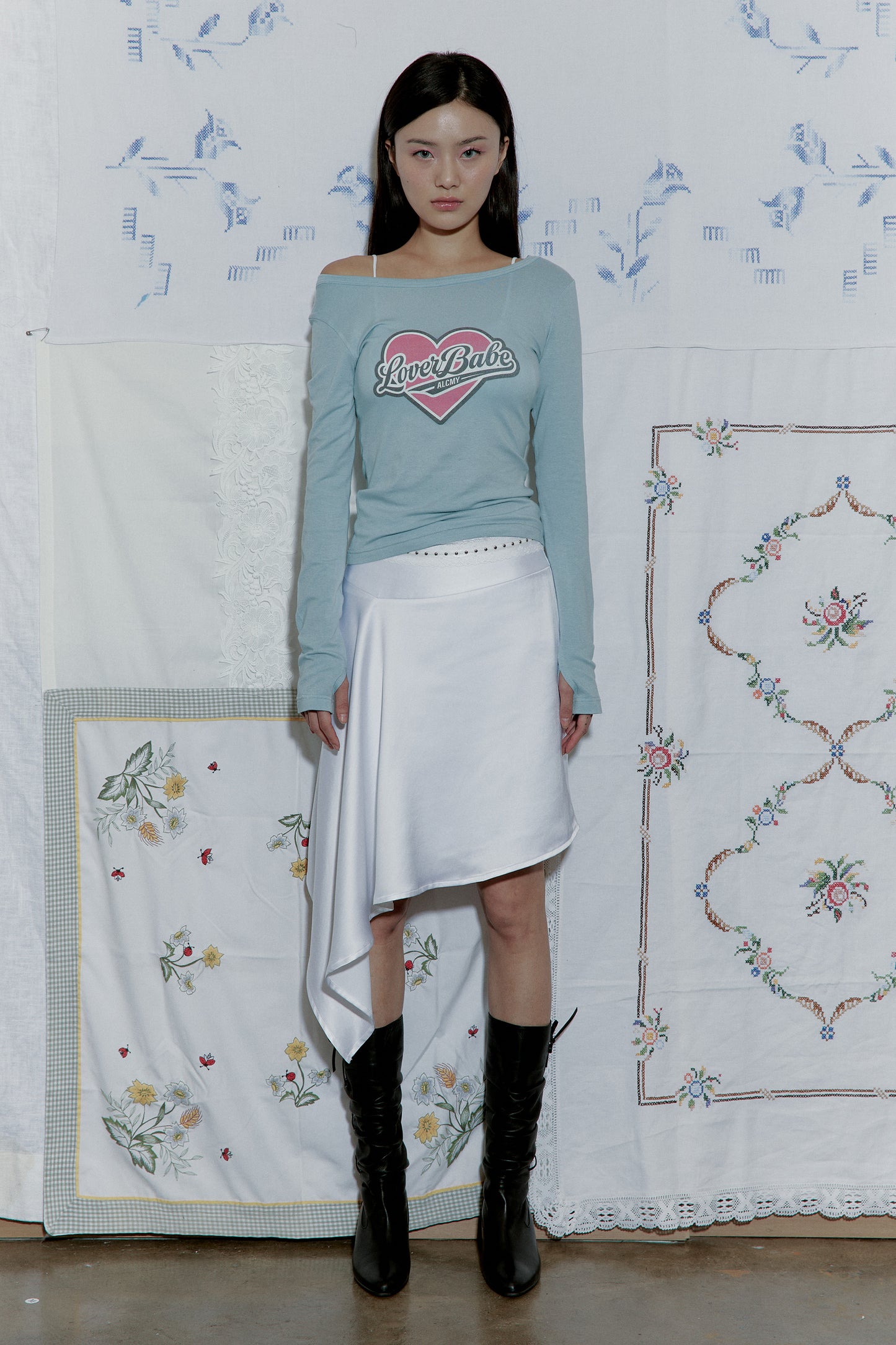 Lover Babe Sheer Slim T (Light Blue)