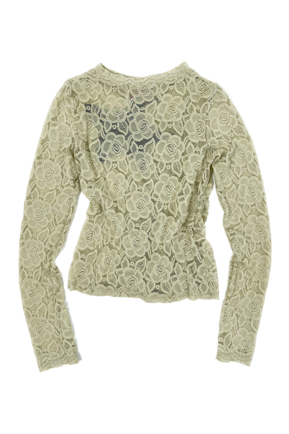 Lace Star Shirring Top (Olive)