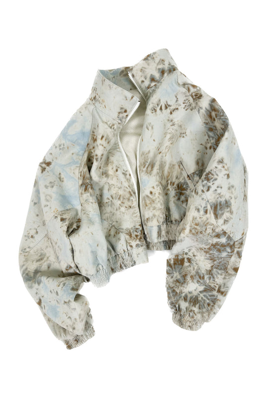 Tie-Dyed Corduroy Crop Jumper (Light Blue)