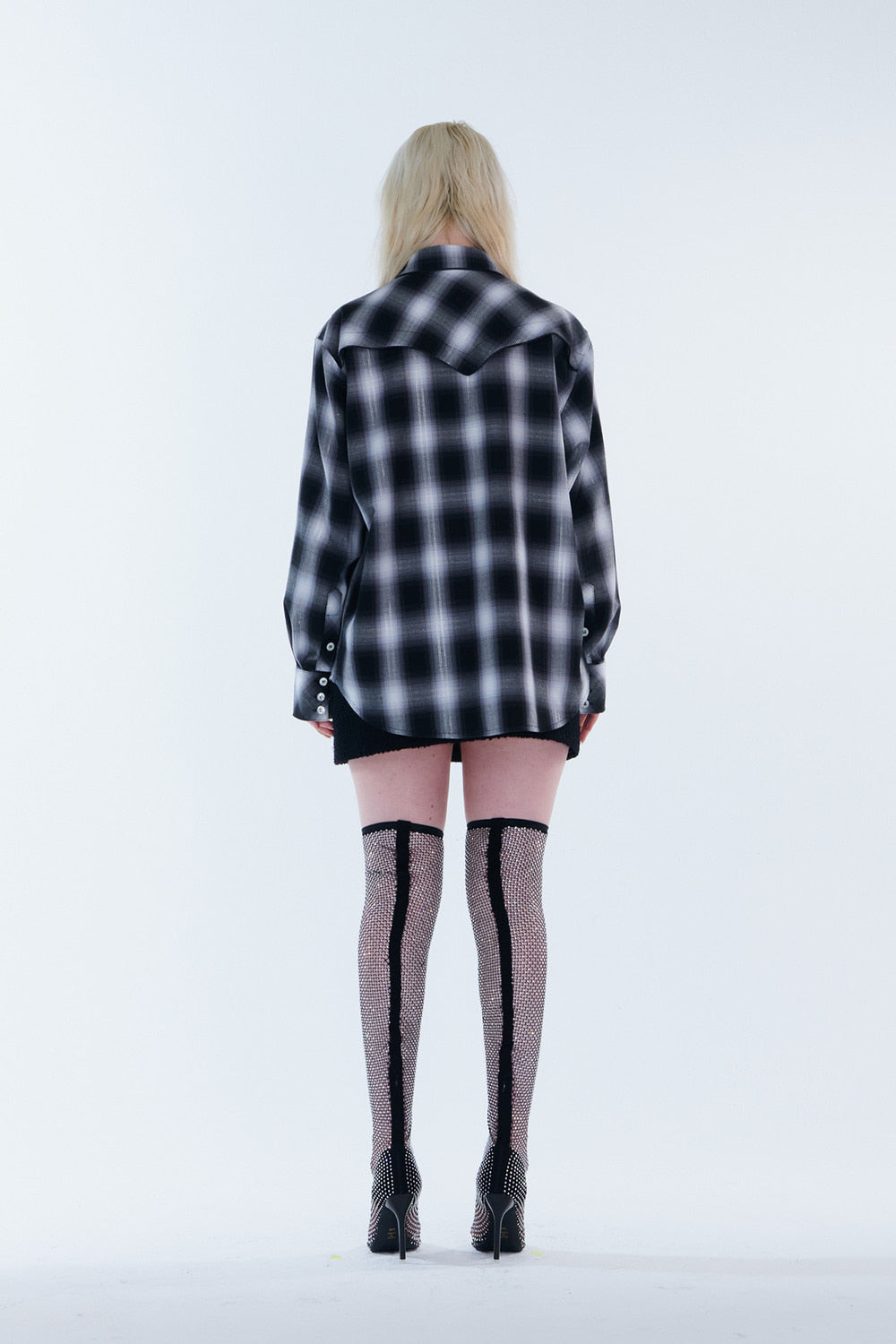 Check Pattern Western Shirts (Black)