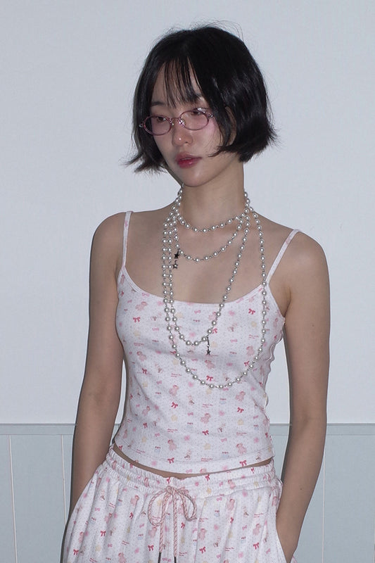 Layered Faux Pearl Necklace (White)