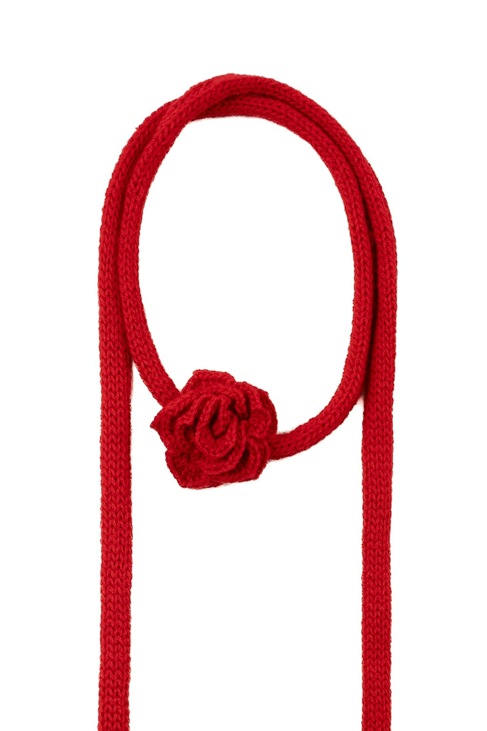 Rose wool slim scarf (RED)