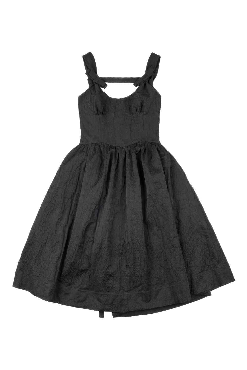 Holiday jacquard bustier dress (BLACK)